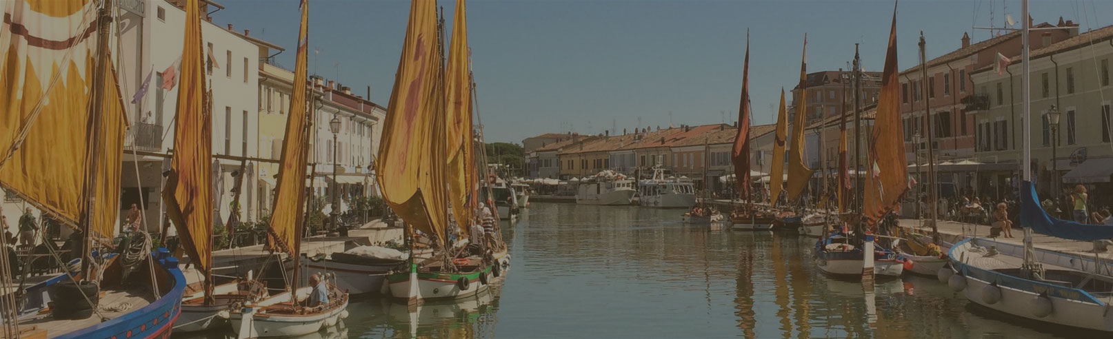 The canal harbour in Cesenatico